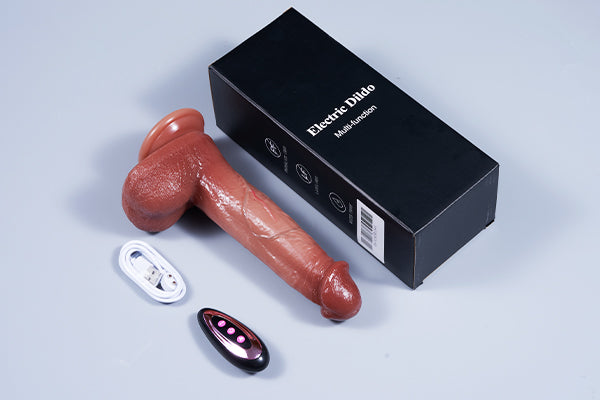 Alex Adams - 4 in 1 Vibrating & Thrusting & Swinging & Heating Dildo 8.66 Inch