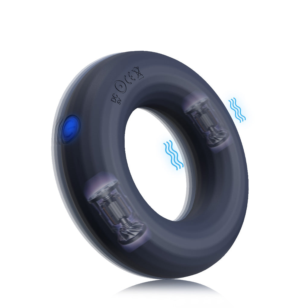 Silicone Vibrating Cock Ring with Uniqe O-Shape Design