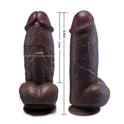 2.67'' Diameter Realistic Giant Dildo Sex Toy with Strong Suction Cup